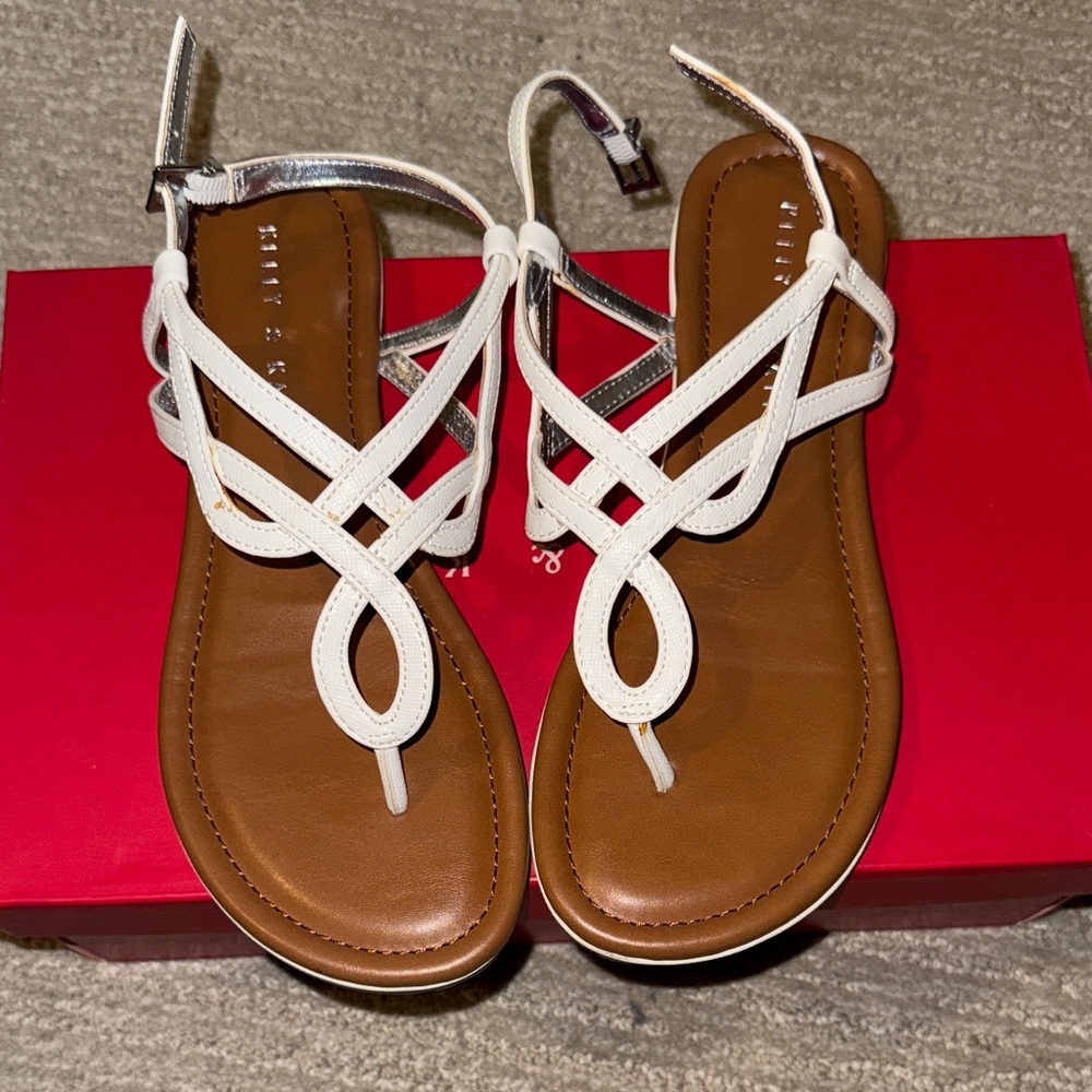 Kelly & Katie White Strappy Sandals